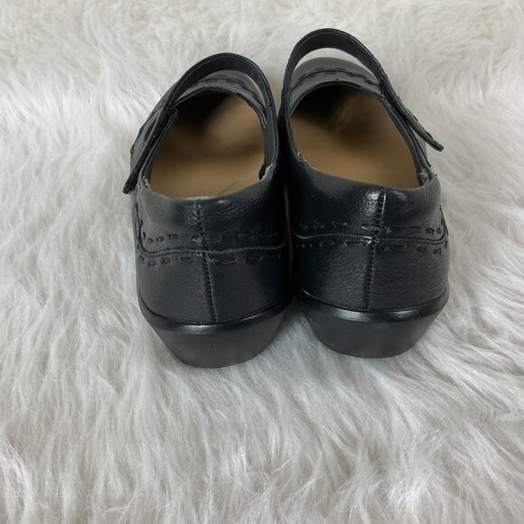 Ziera Gummibear Black Leather Mary Jane Flats EU 40 W US 9.5 W - Picture 3 of 8